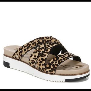 Ariele Leopard Print Calf Hair Leather Sandals